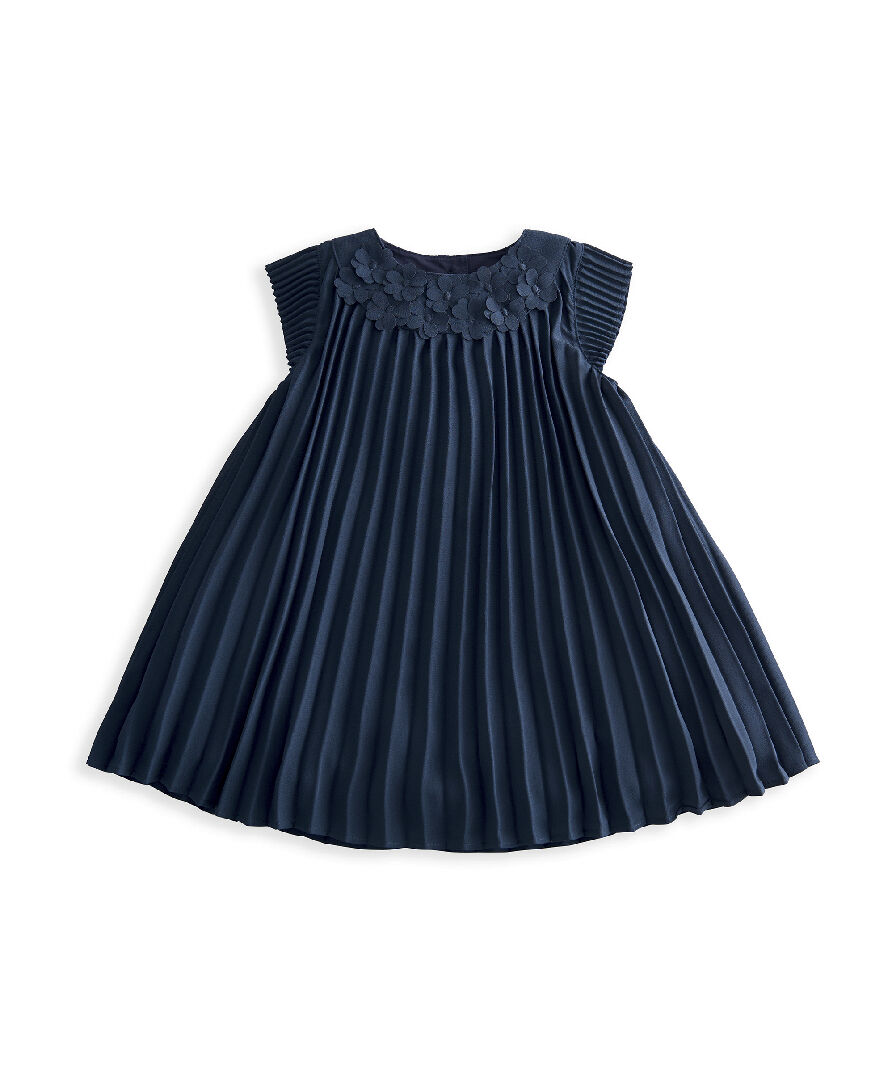 Navy Pleated Dress image number 2