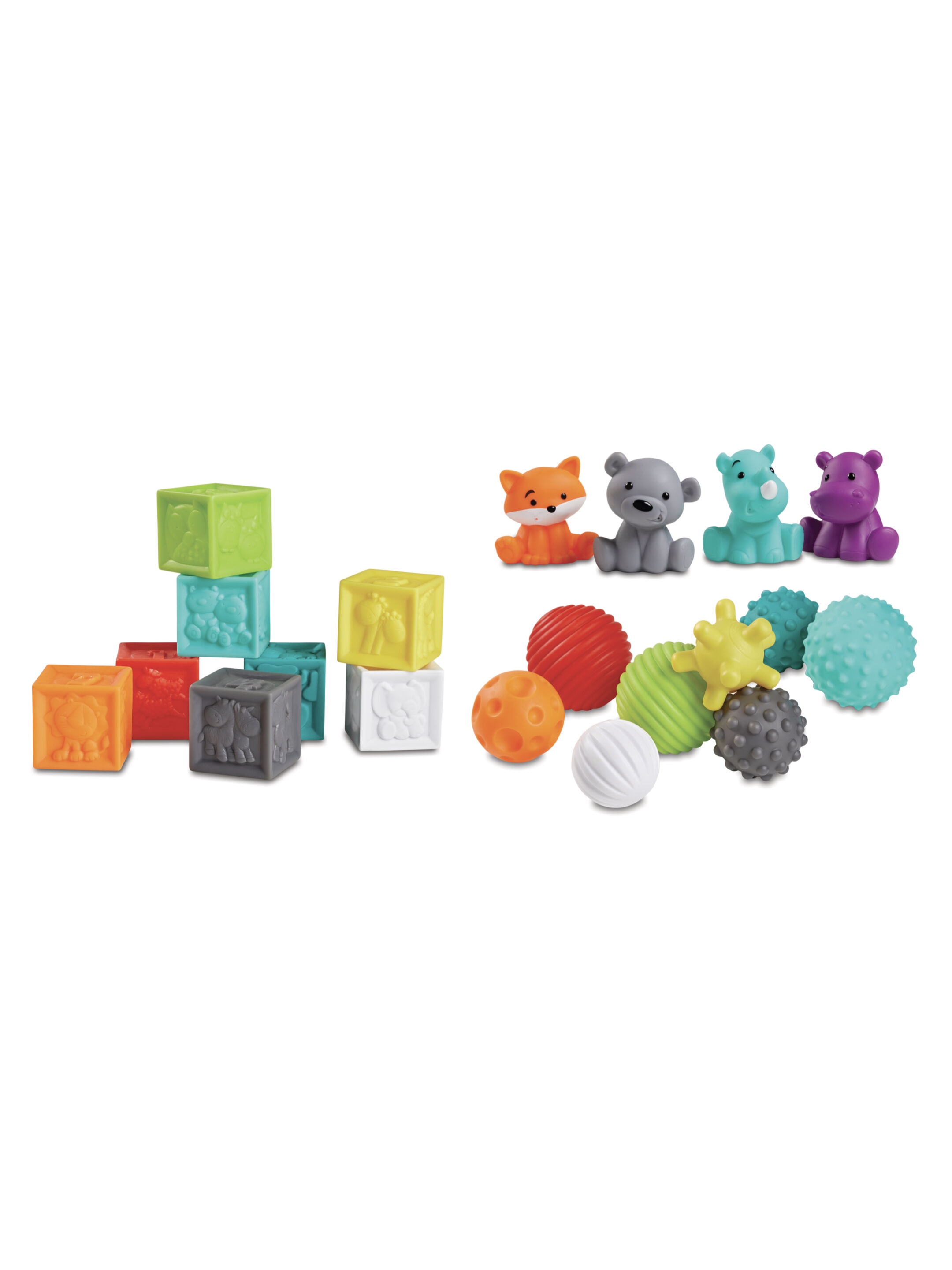 Infantino Balls, Blocks & Buddies Activity Play Set - 20 Piece image number 1