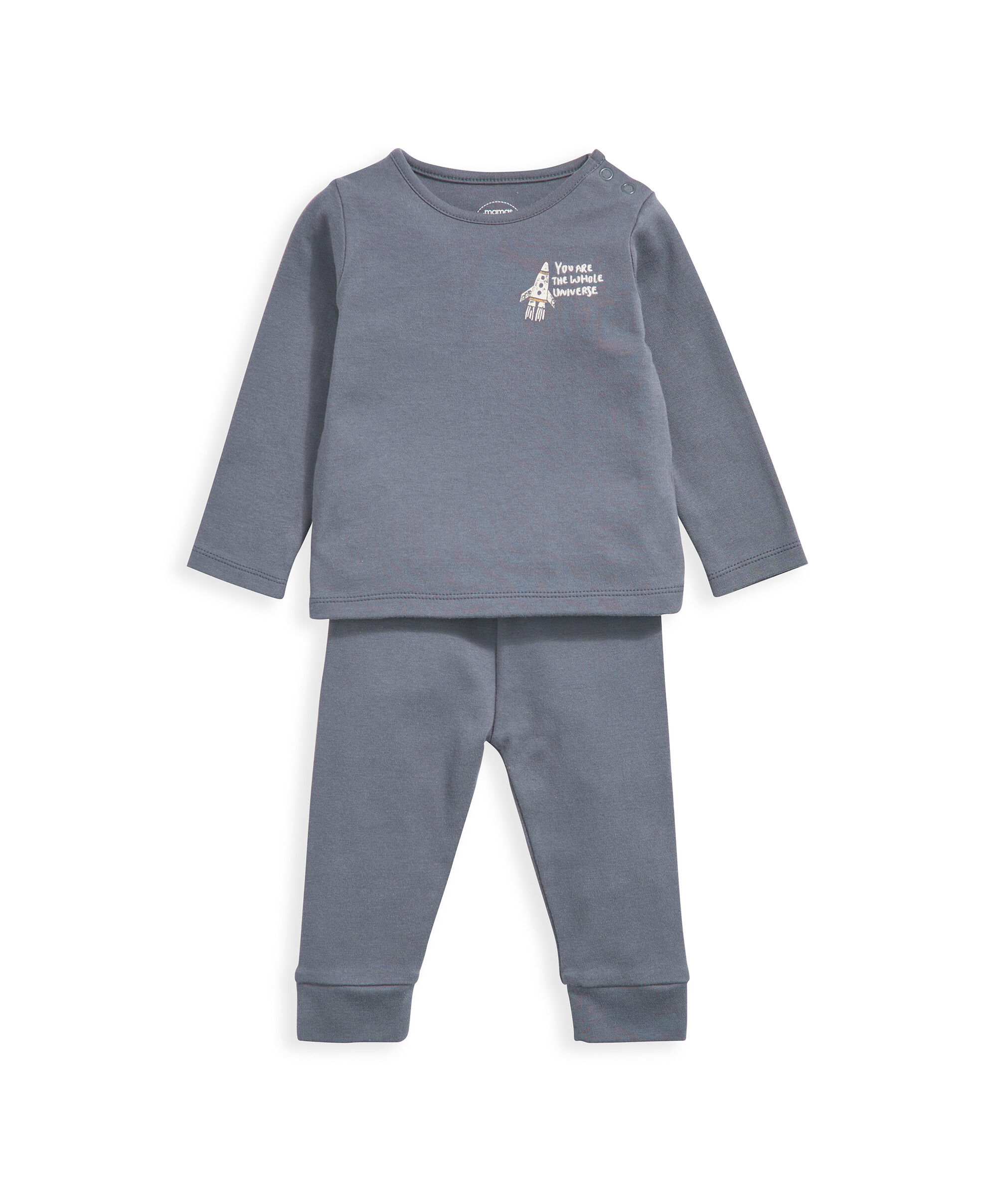 Universe and Rockets Jersey PJs (Set of 2) - Blue image number 3