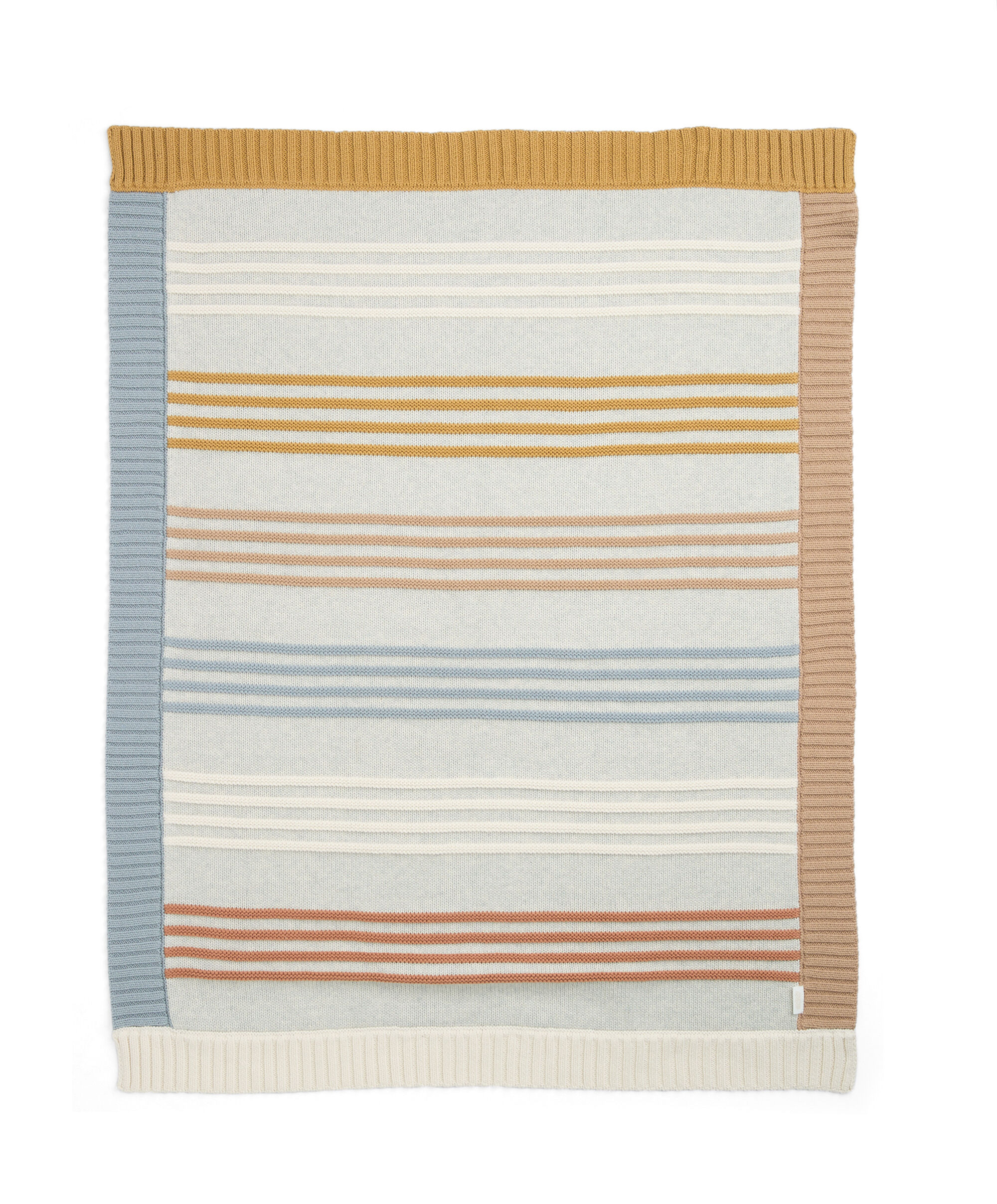 Knitted Blanket - Multi Brder Stripe image number 3