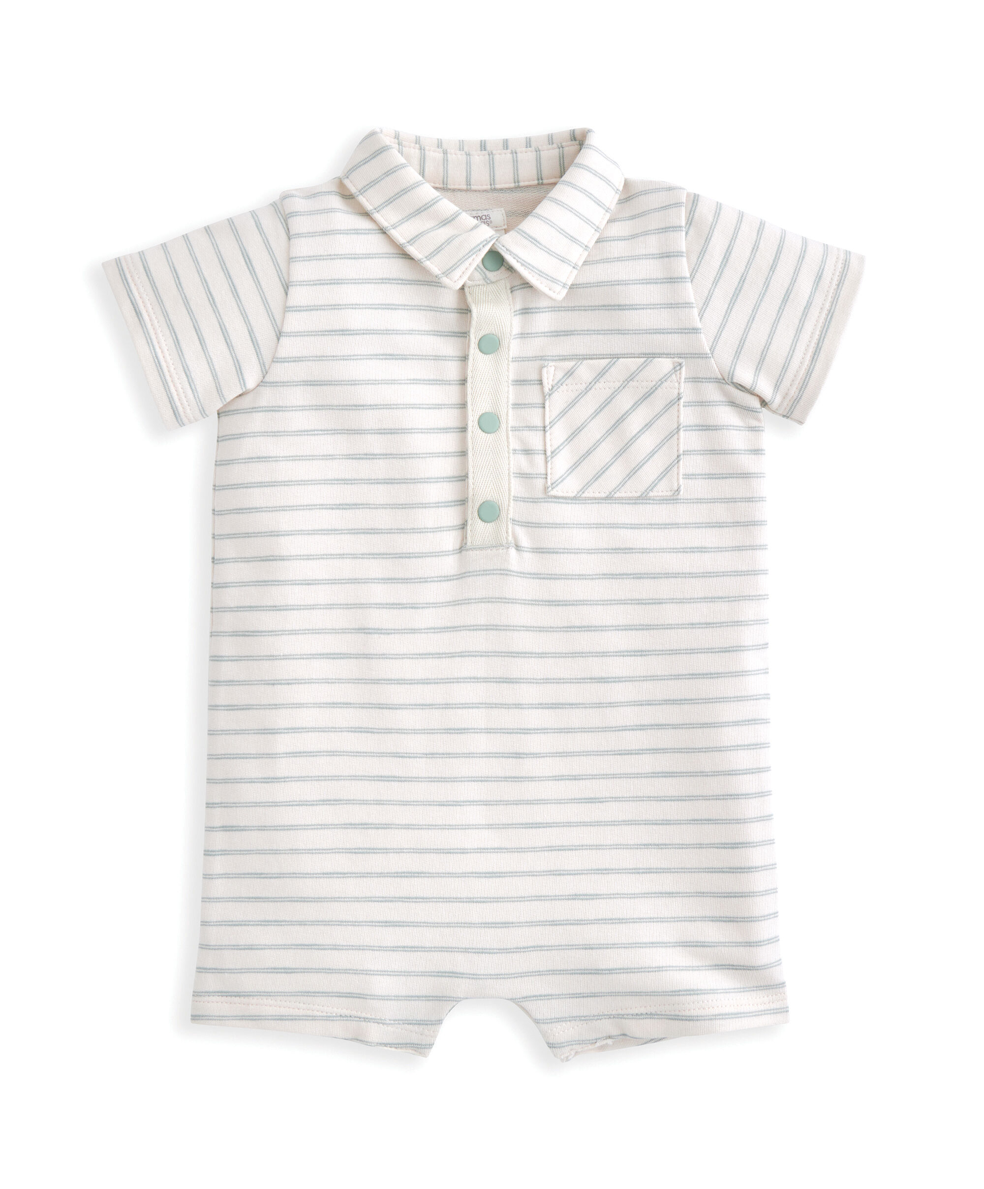 Striped Collard Romper image number 2