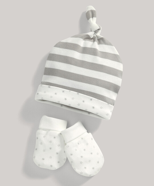 2 Piece Hat and Mitts Set - Grey image number 2