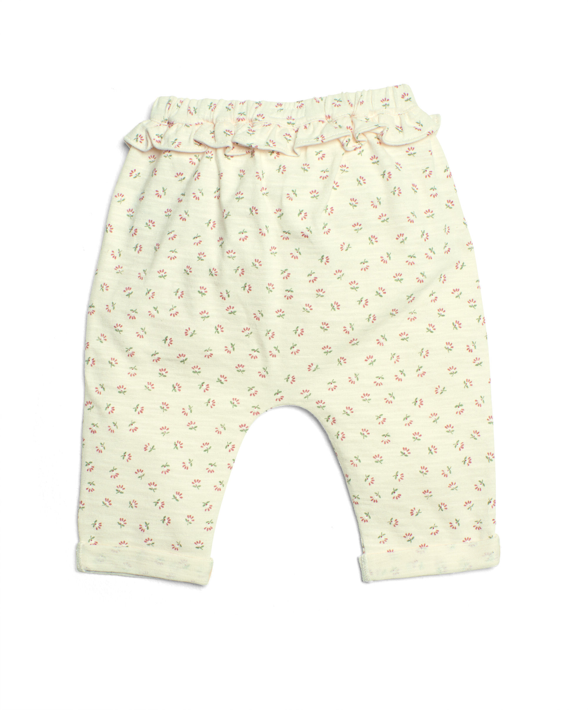 Floral Sprig Print Frill Joggers image number 2