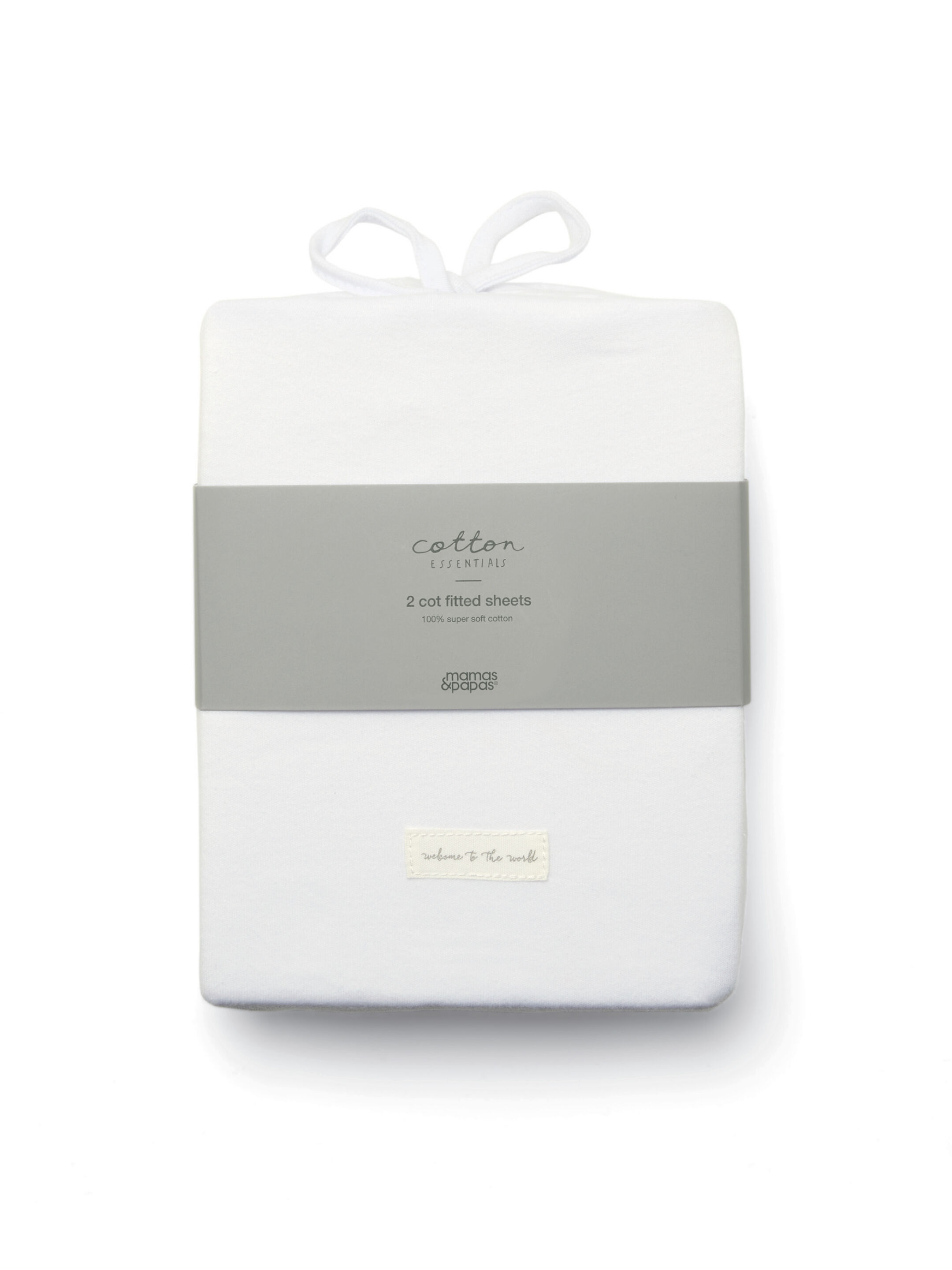 2 Pack Cotbed Fitted Sheets (63x127cm) - White image number 1