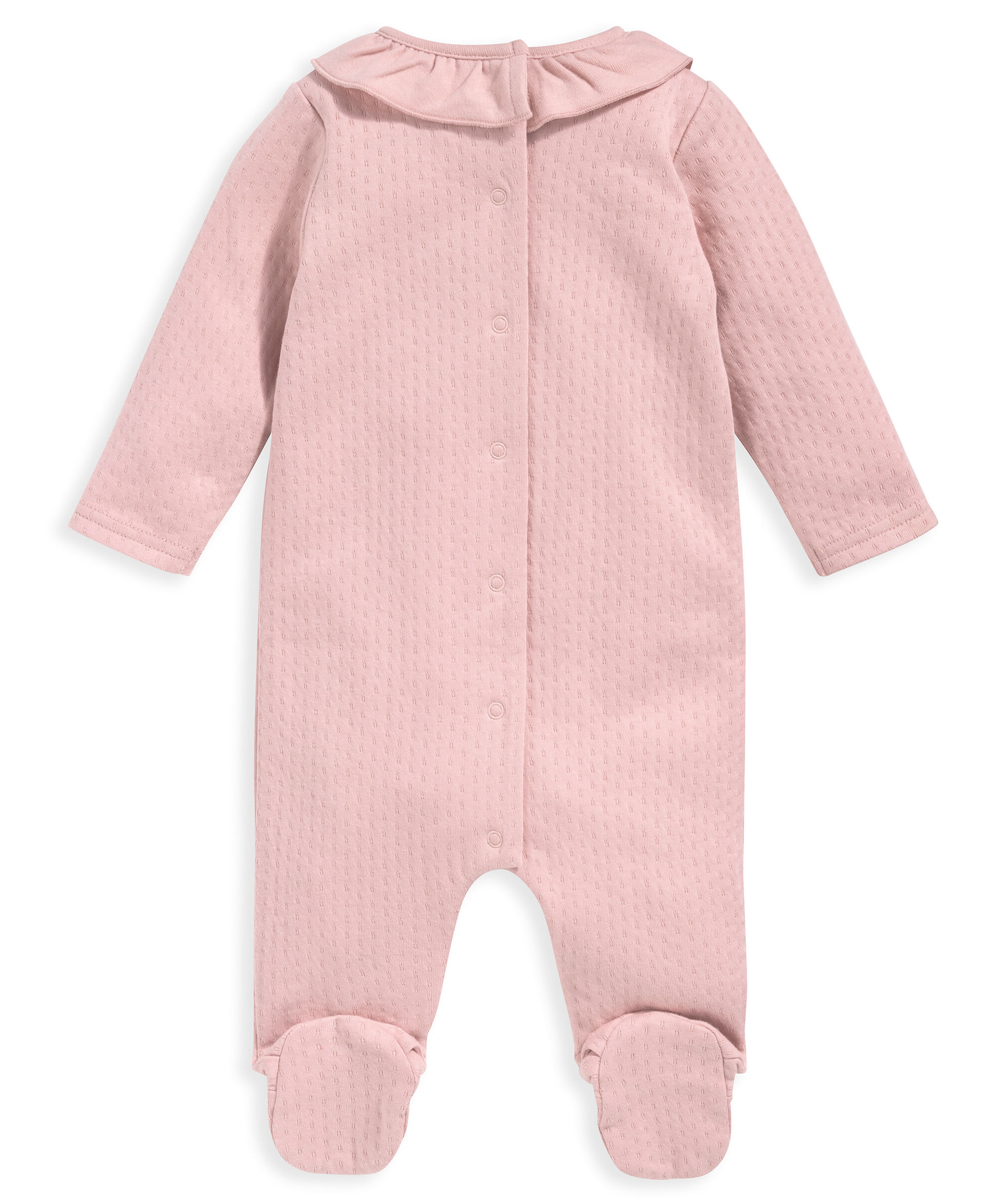 Pink Pointelle Sleepsuit image number 2