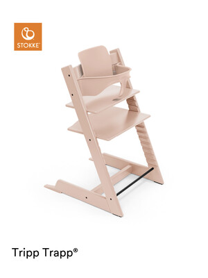 Stokke Tripp Trapp Chair with Free Baby Set- Serene Pink