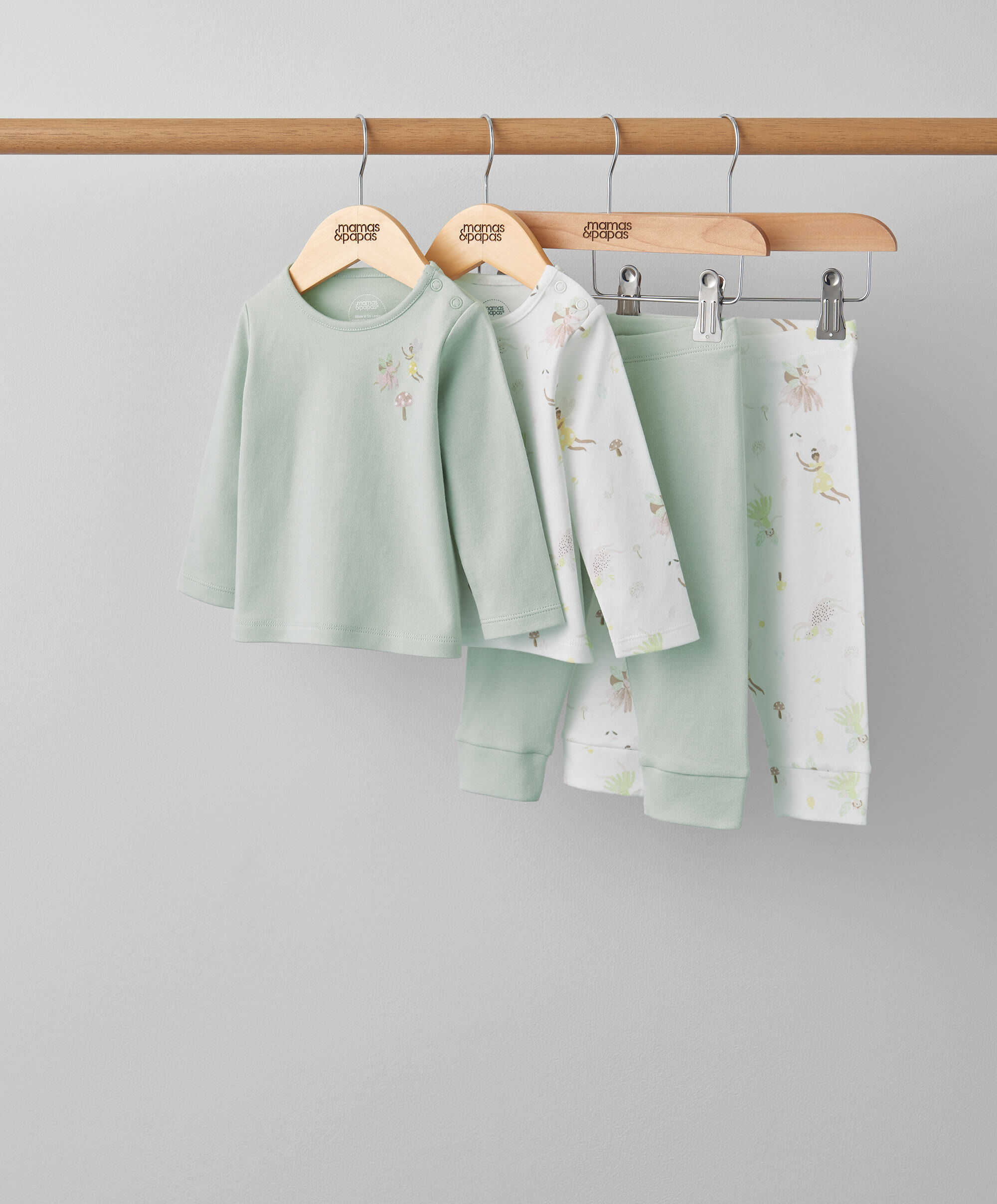 2 Pack Long Sleeve Fairy Pyjamas image number 1
