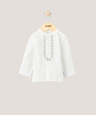 Eid Embroidered Shirt - White