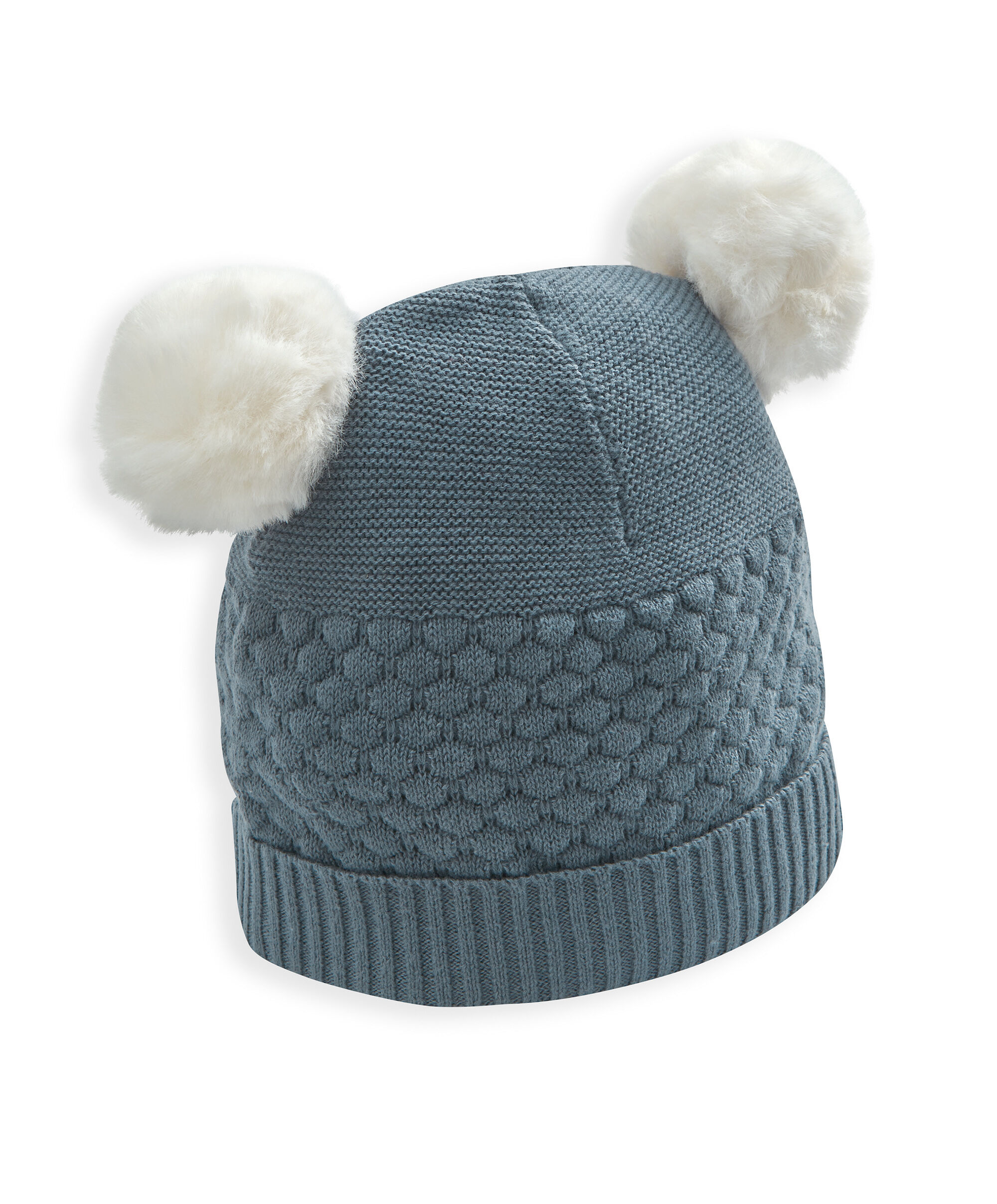 Petrol Blue Knitted Pom Hat image number 2