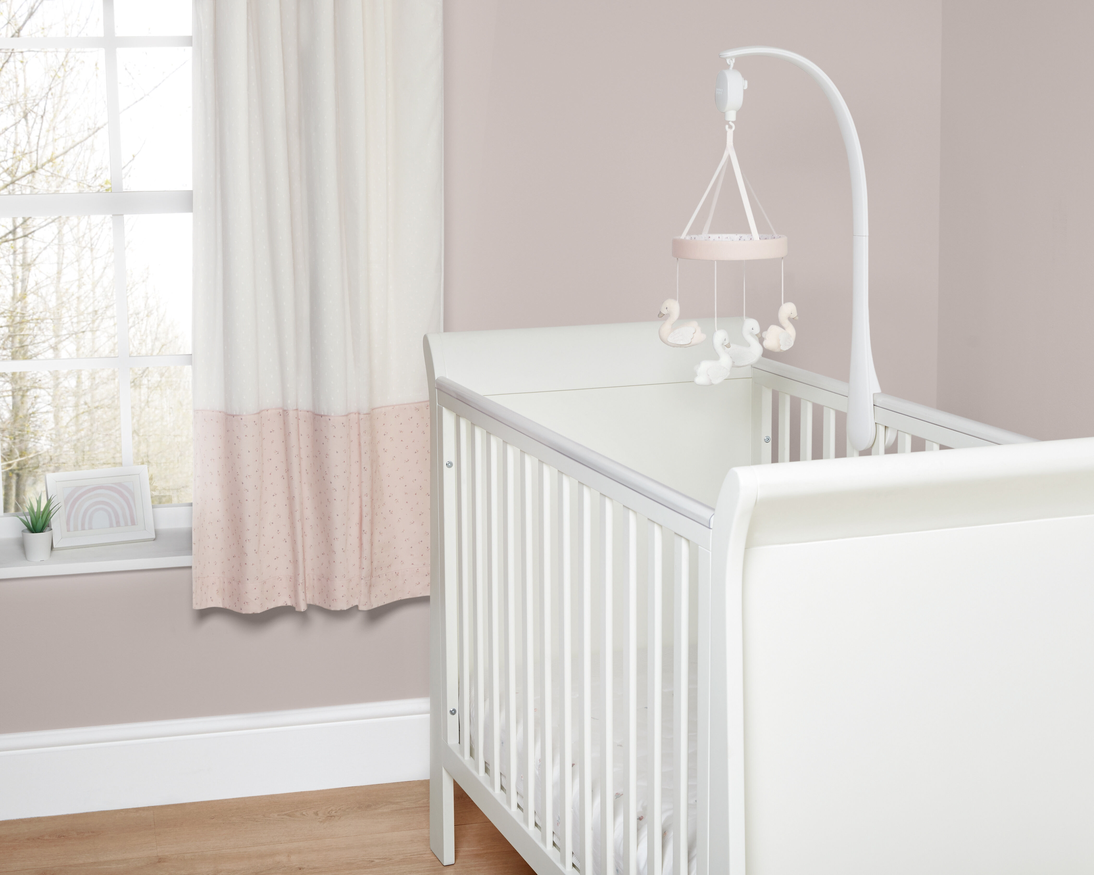 Welcome to the World Floral Musical Mobile - Pink & White image number 3