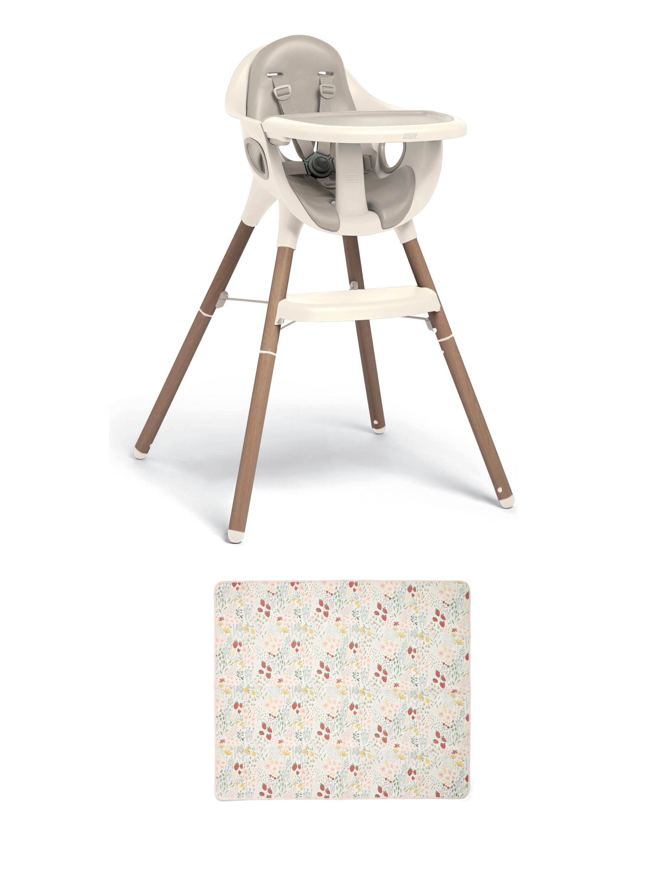 Juice High Chair with Splash Mat  - Croissant image number 1