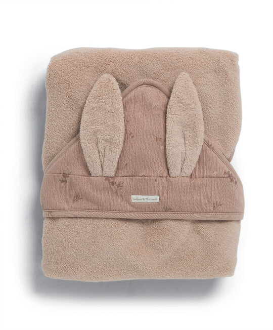 Hooded Baby Towel - Pink Bunny image number 1