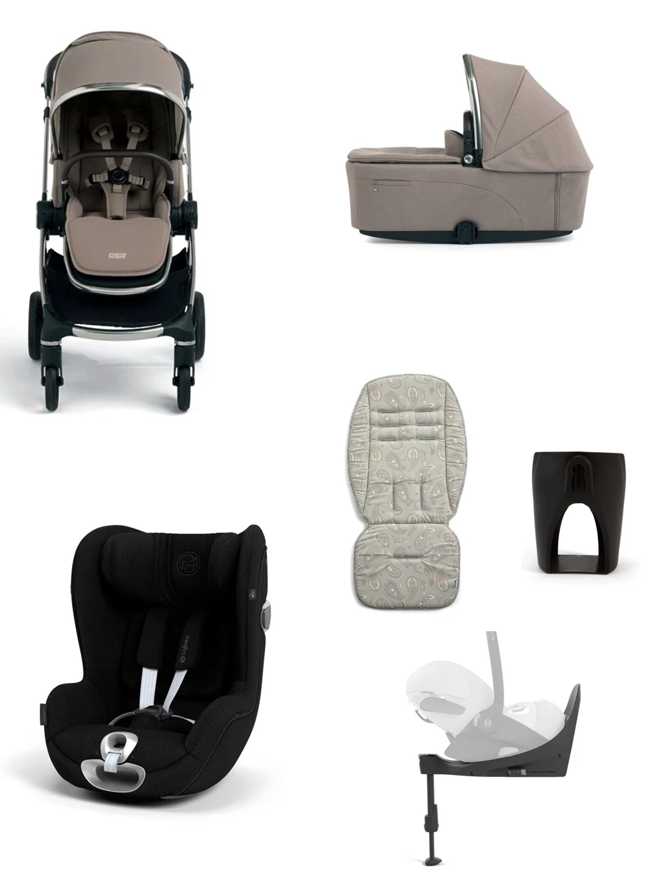 Vardo Heritage Pushchair 6 Piece Bundle with Cybex Car Seat image number 1