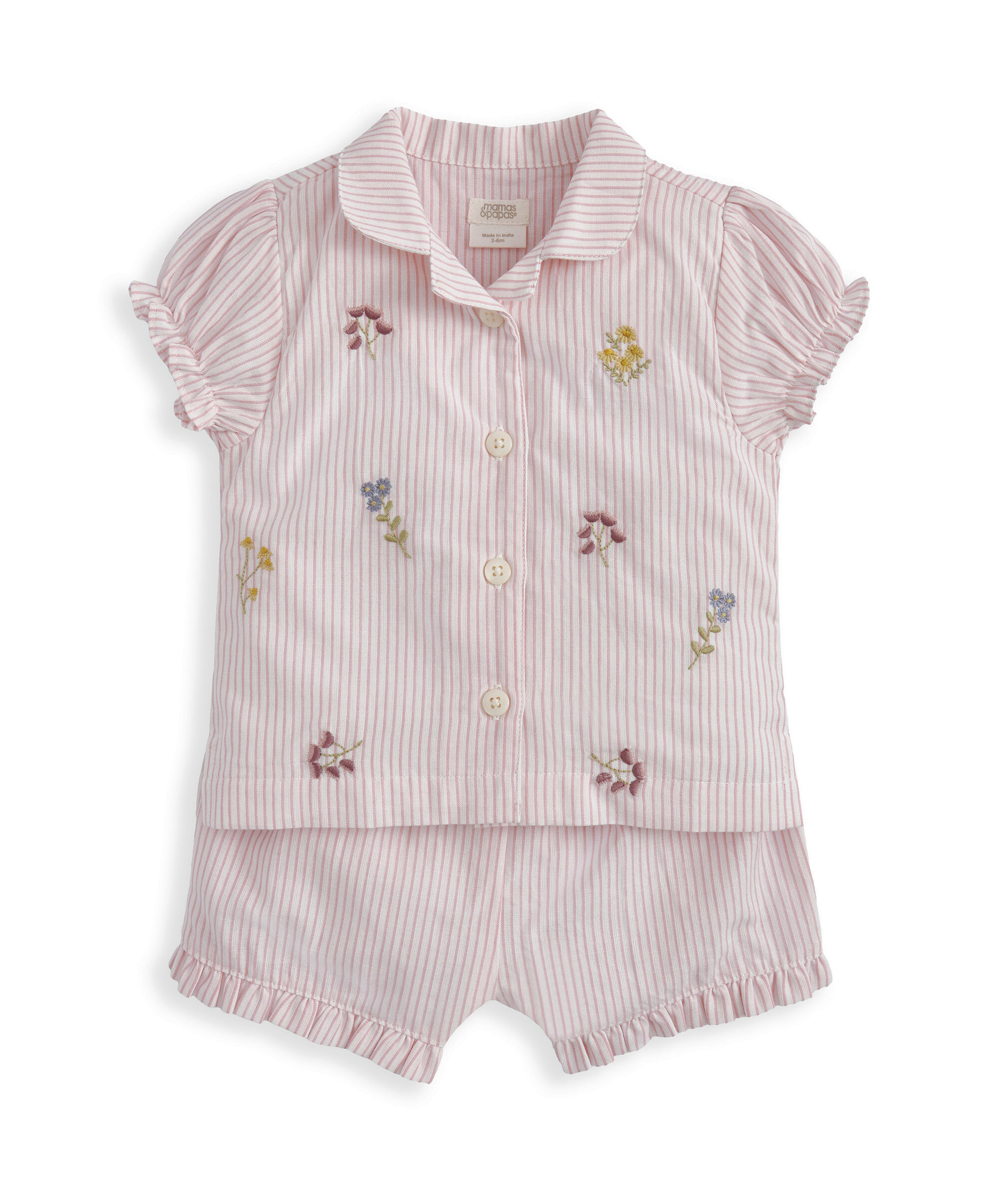 Embroidered Woven Pyjamas image number 2