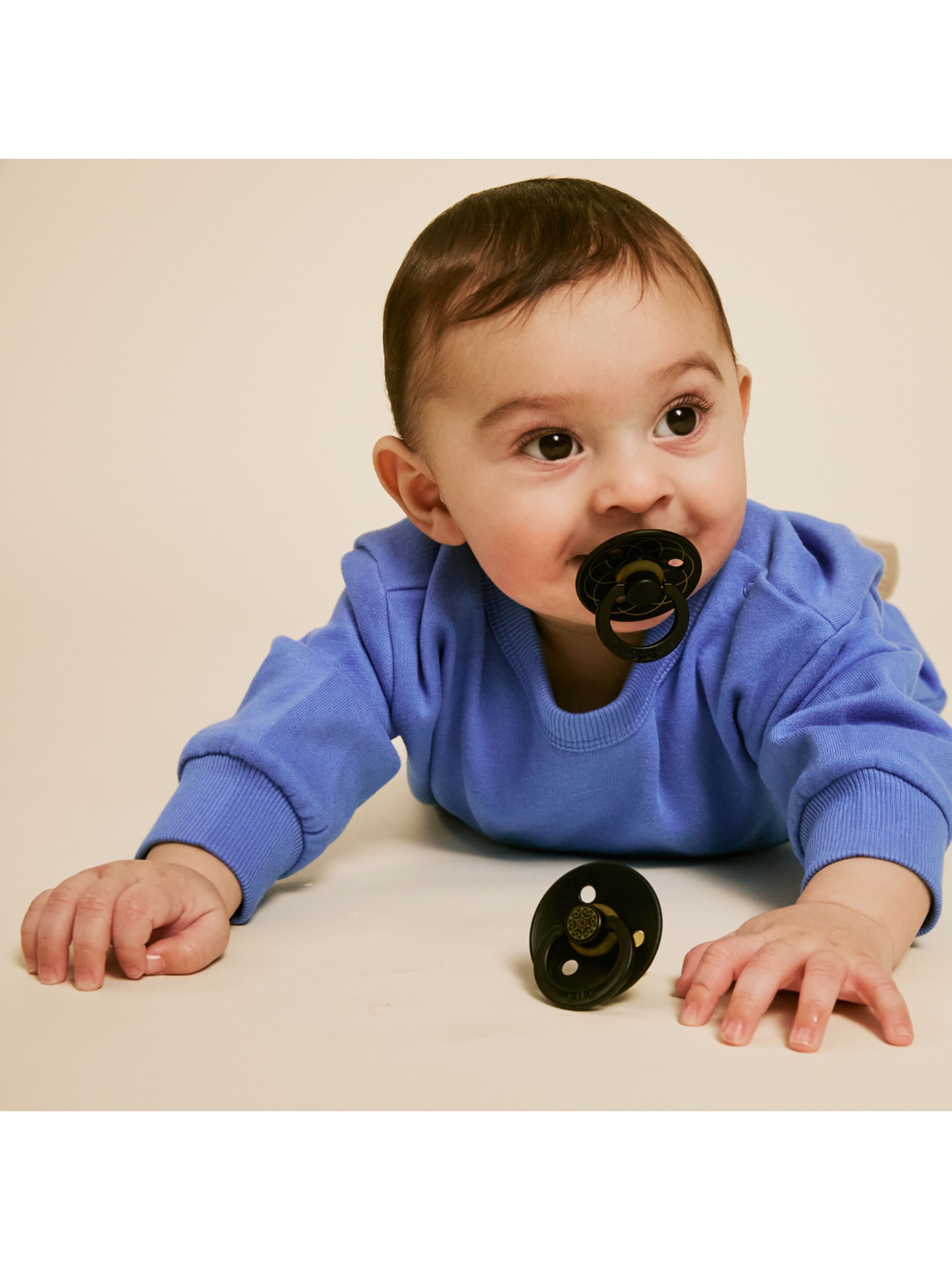 BIBS Pacifier Studio Colour 2 PACK Layl Latex Size 1 Black Gold image number 7