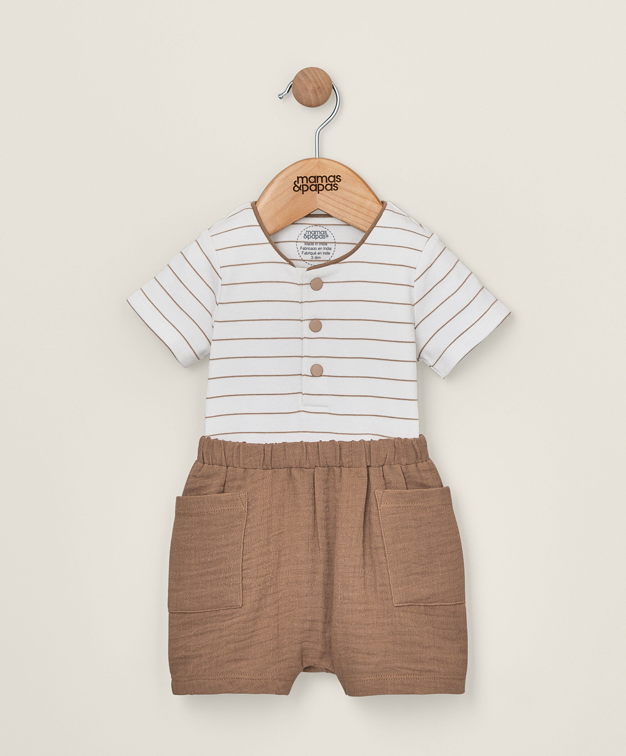 2 Piece Stripe Bodysuit & Short