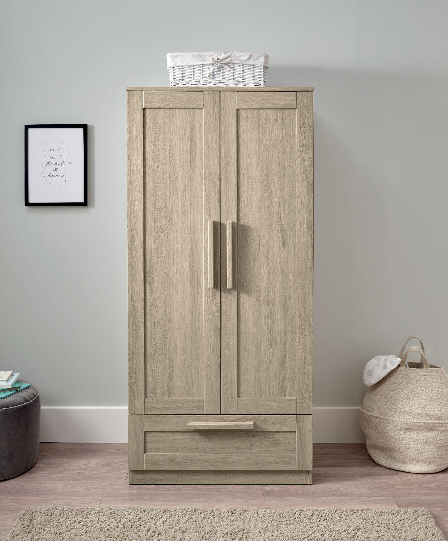 Atlas 3 Piece Cotbed Set with Dresser Changer and Wardrobe- Light Oak image number 6