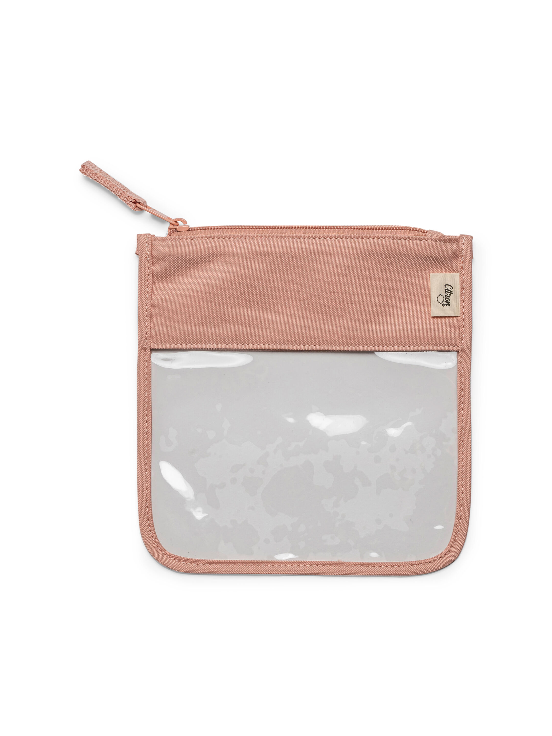 Clear Zipper Pouch Small - Blush Pink image number 1