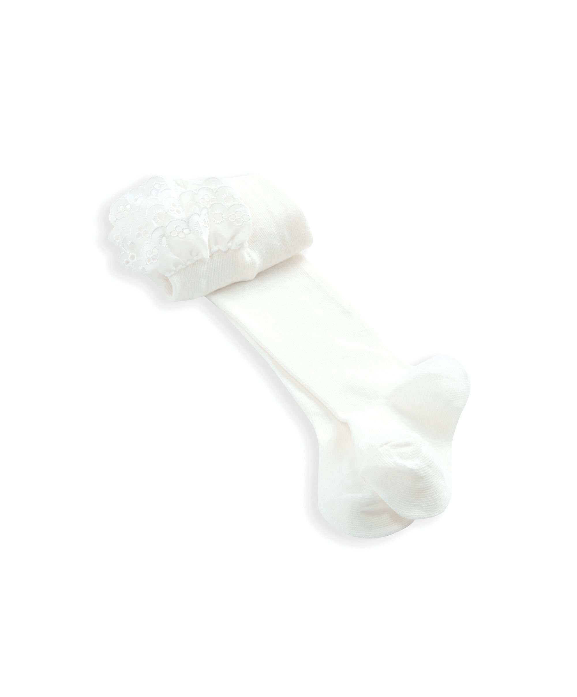 Ruffle Frill Tights - Off White image number 2