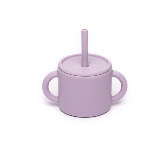 Pippeta Silicone Cup & Straw - Lilac image number 1
