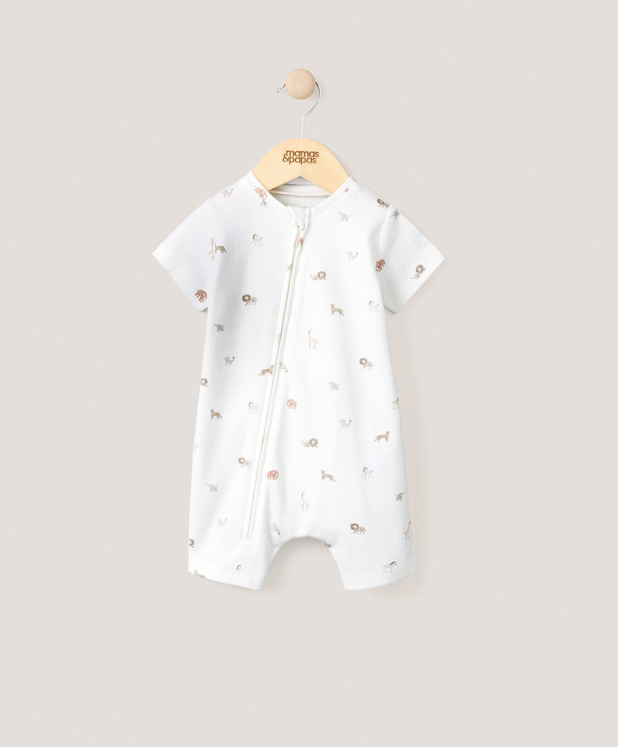 Safari Shortie Romper - Cream image number 1