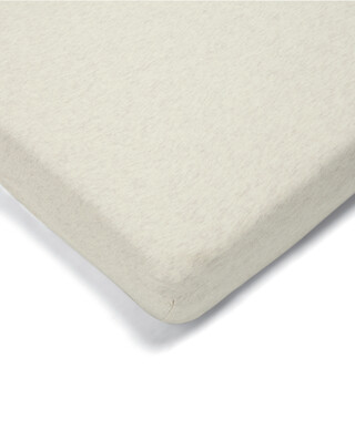 Oatmeal Single Cotbed Fitted Sheet