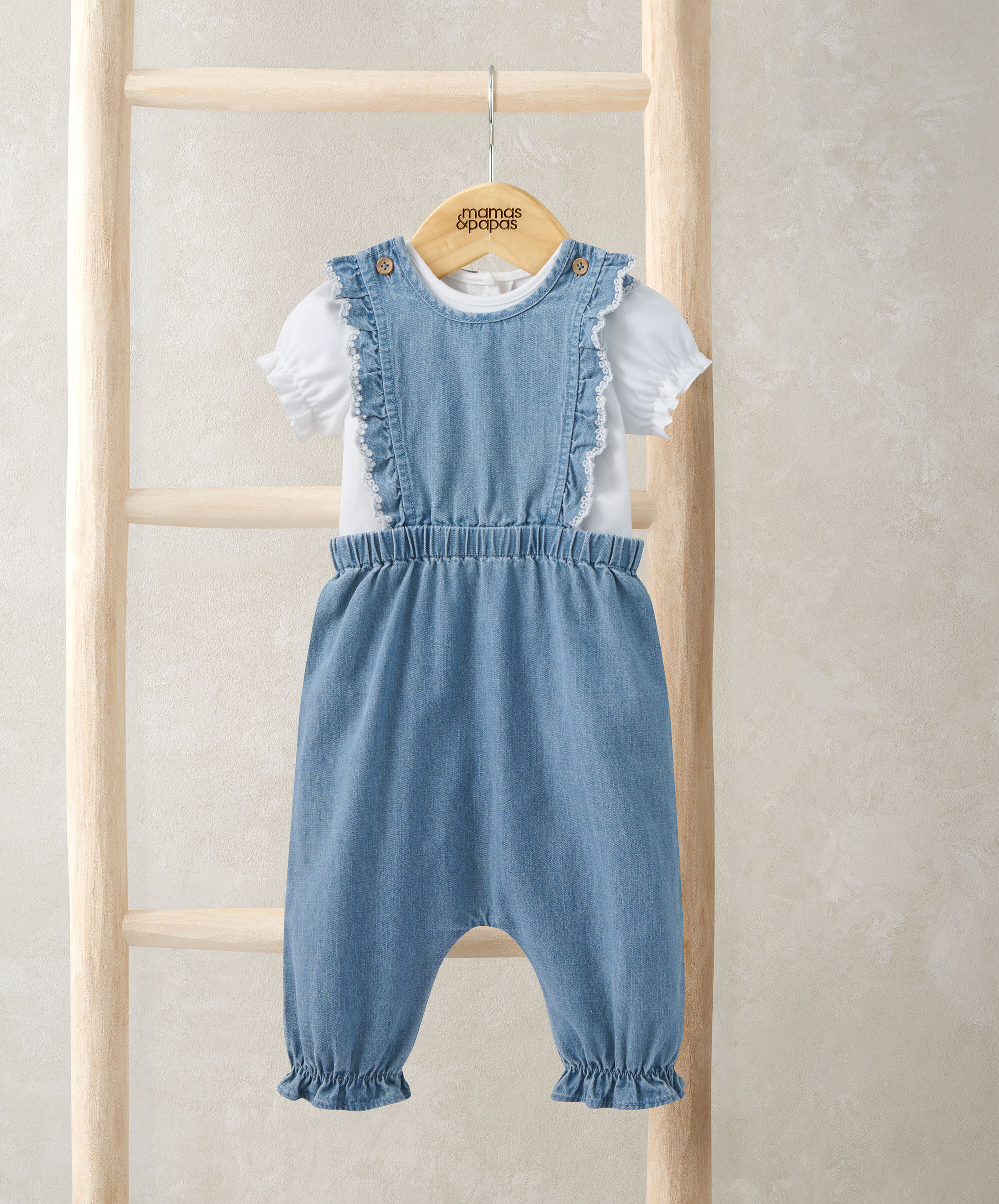 Chambray Dungarees & Bodysuit