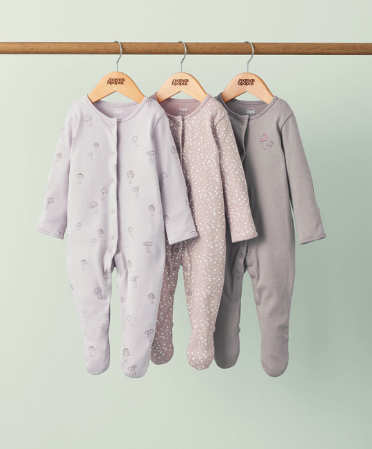 3 pack Amongst The Toadstools Sleepsuits image number 1