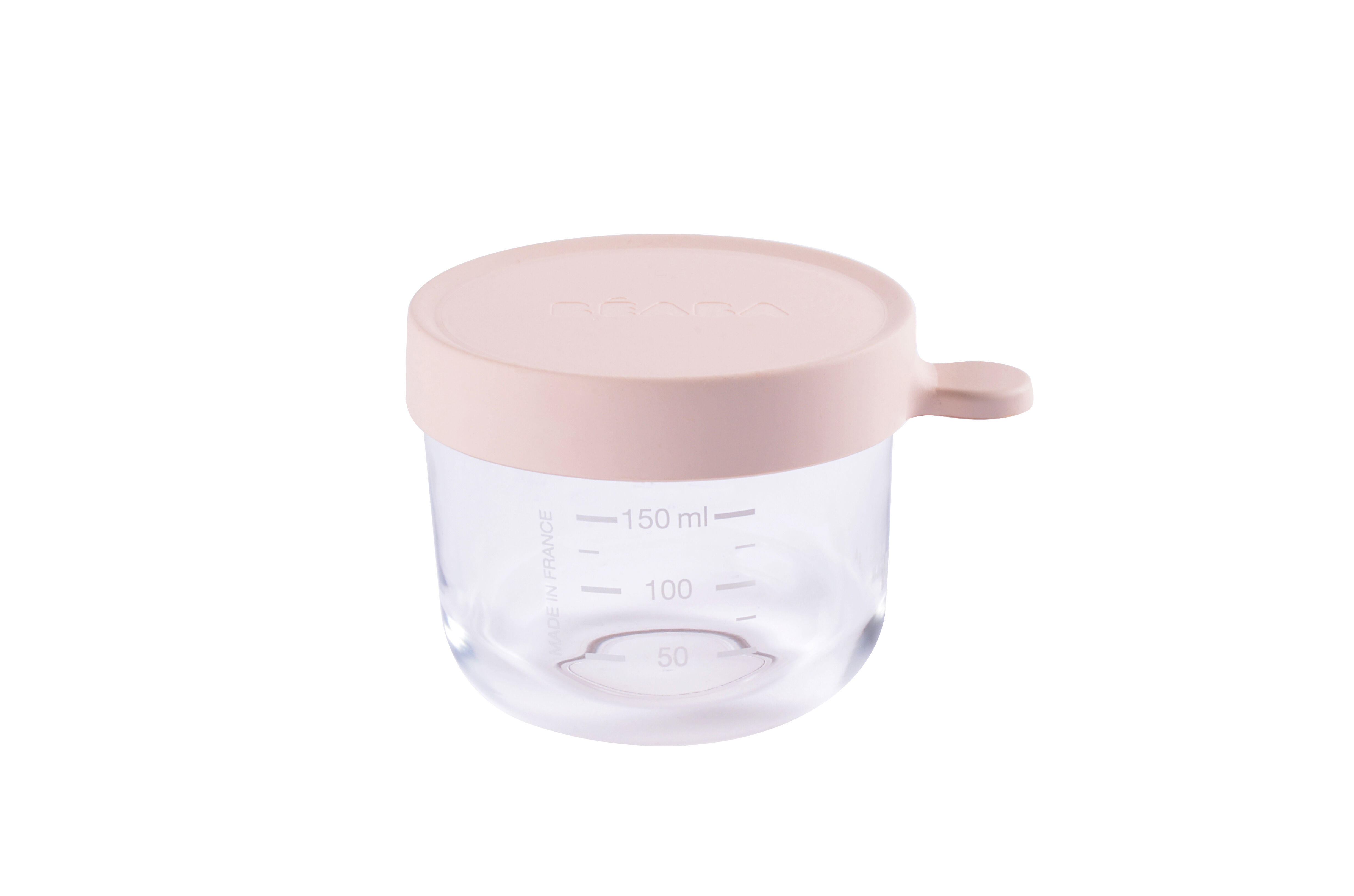 Beaba Conservation Jar Glass 150ml Pink image number 1
