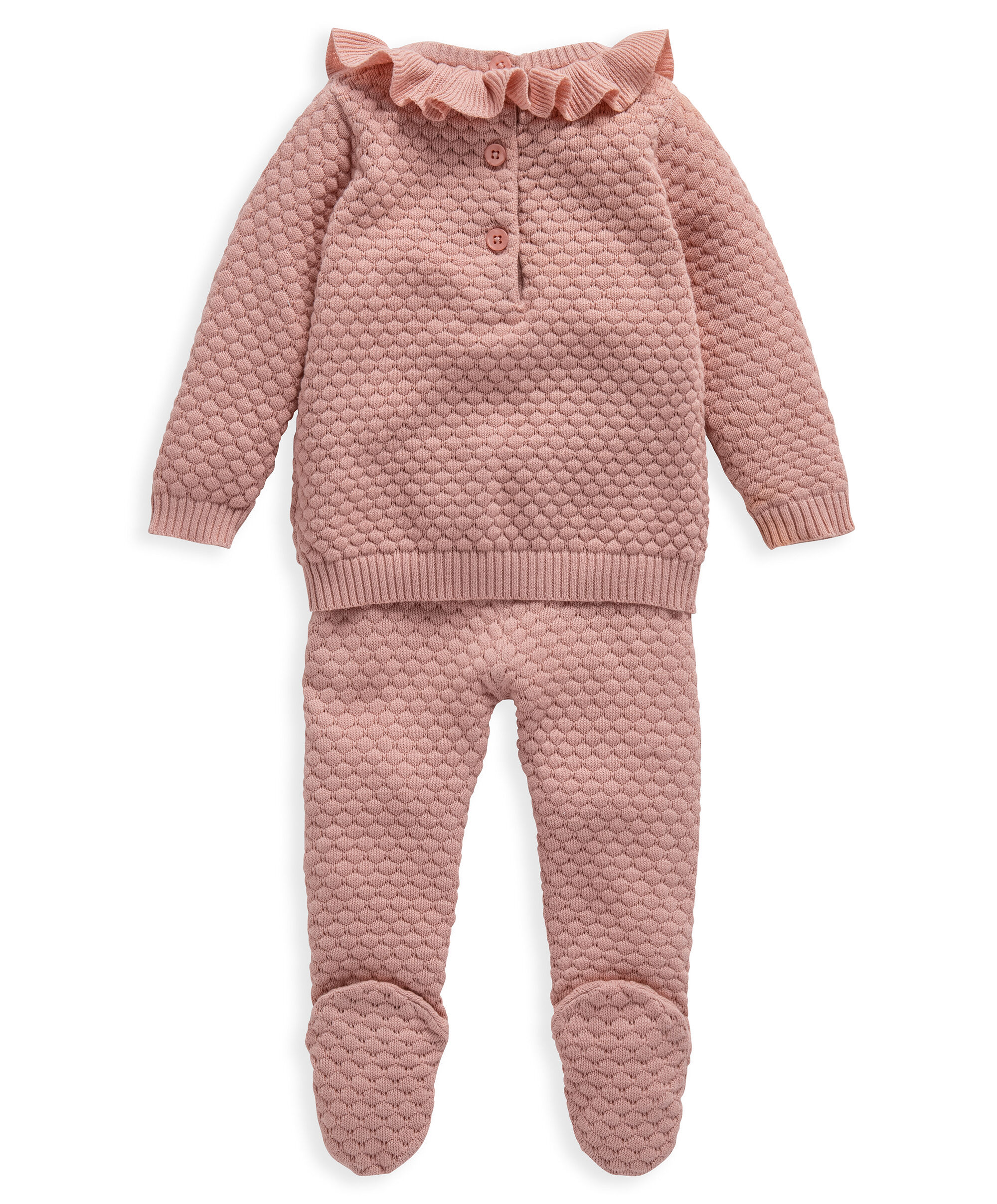 Pink Knitted 2 Piece Set image number 2