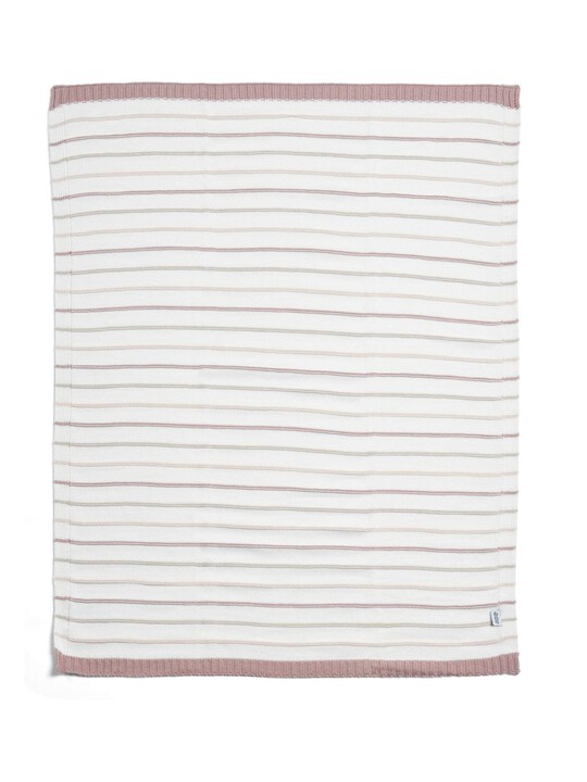 Blanket Knitted - Pink Stripe image number 2