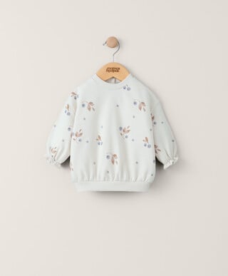 Berry Floral Print Sweatshirt