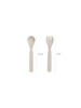 Citron Bio Based Cutlery Set of 2 and Case - Pink/Cream image number 4