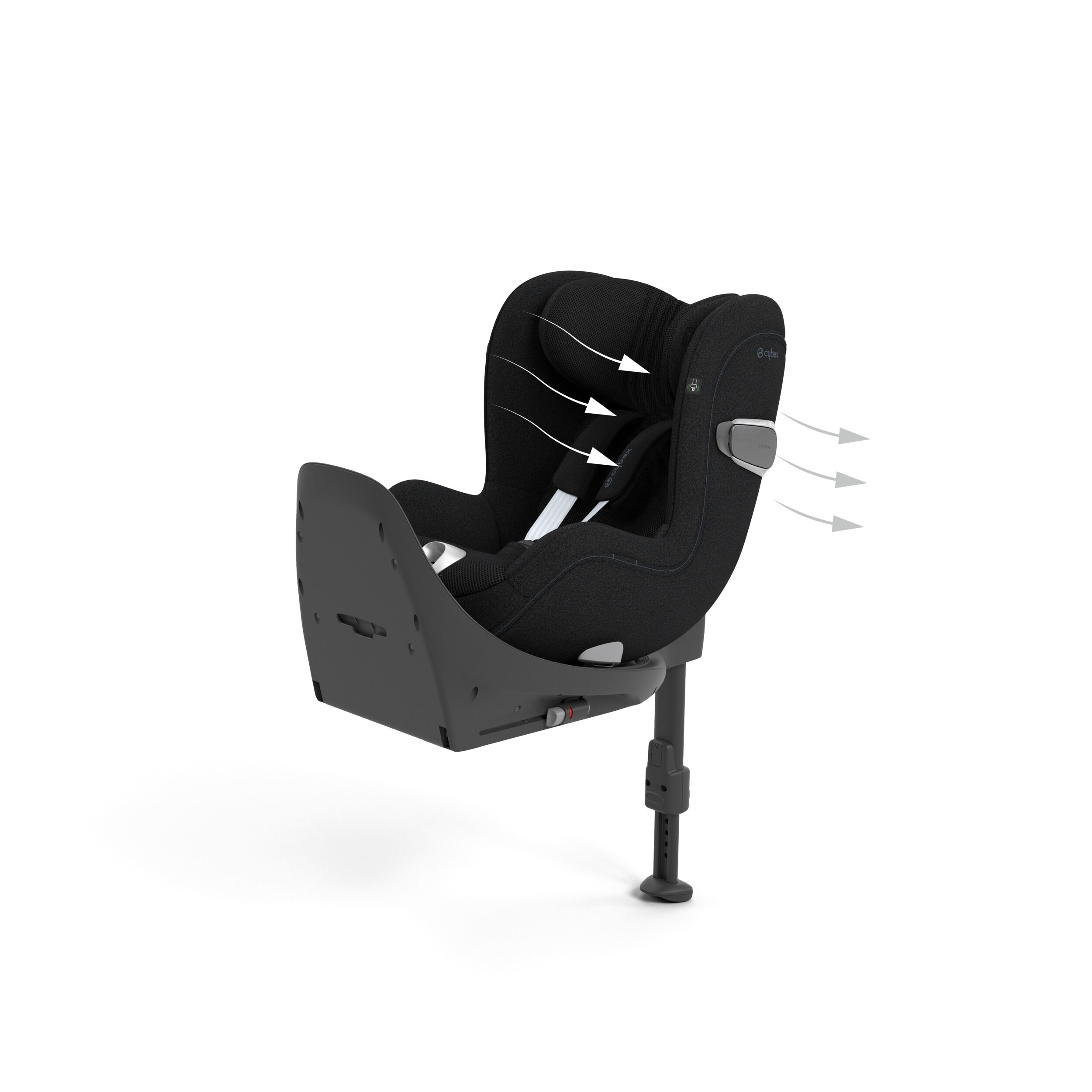 Cybex Sirona T I-Size Plus Car Seat with Sun Canopy - Sepia Black image number 3