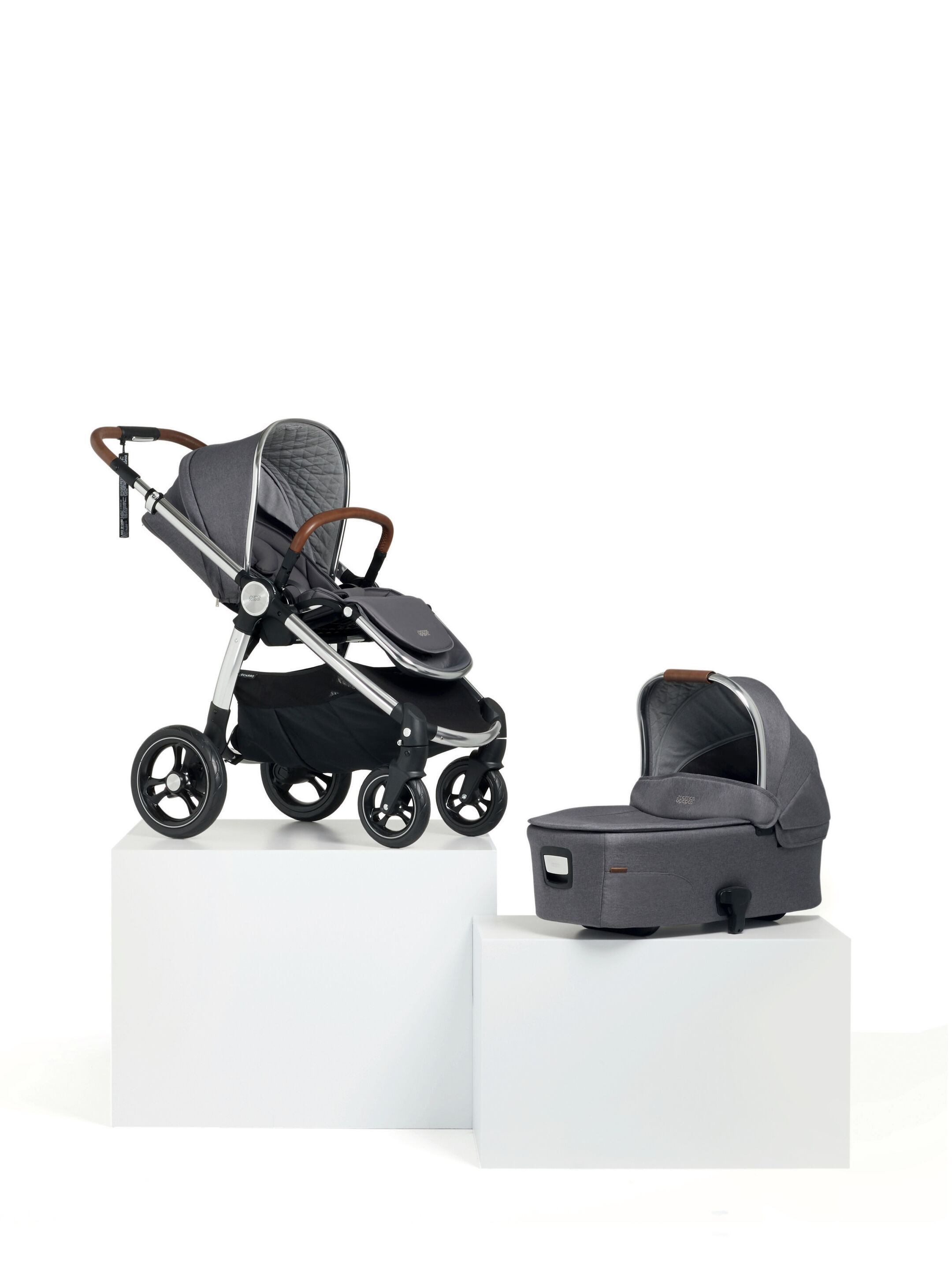 Ocarro Shadow Grey Pushchair with Shadow Grey Carrycot image number 1