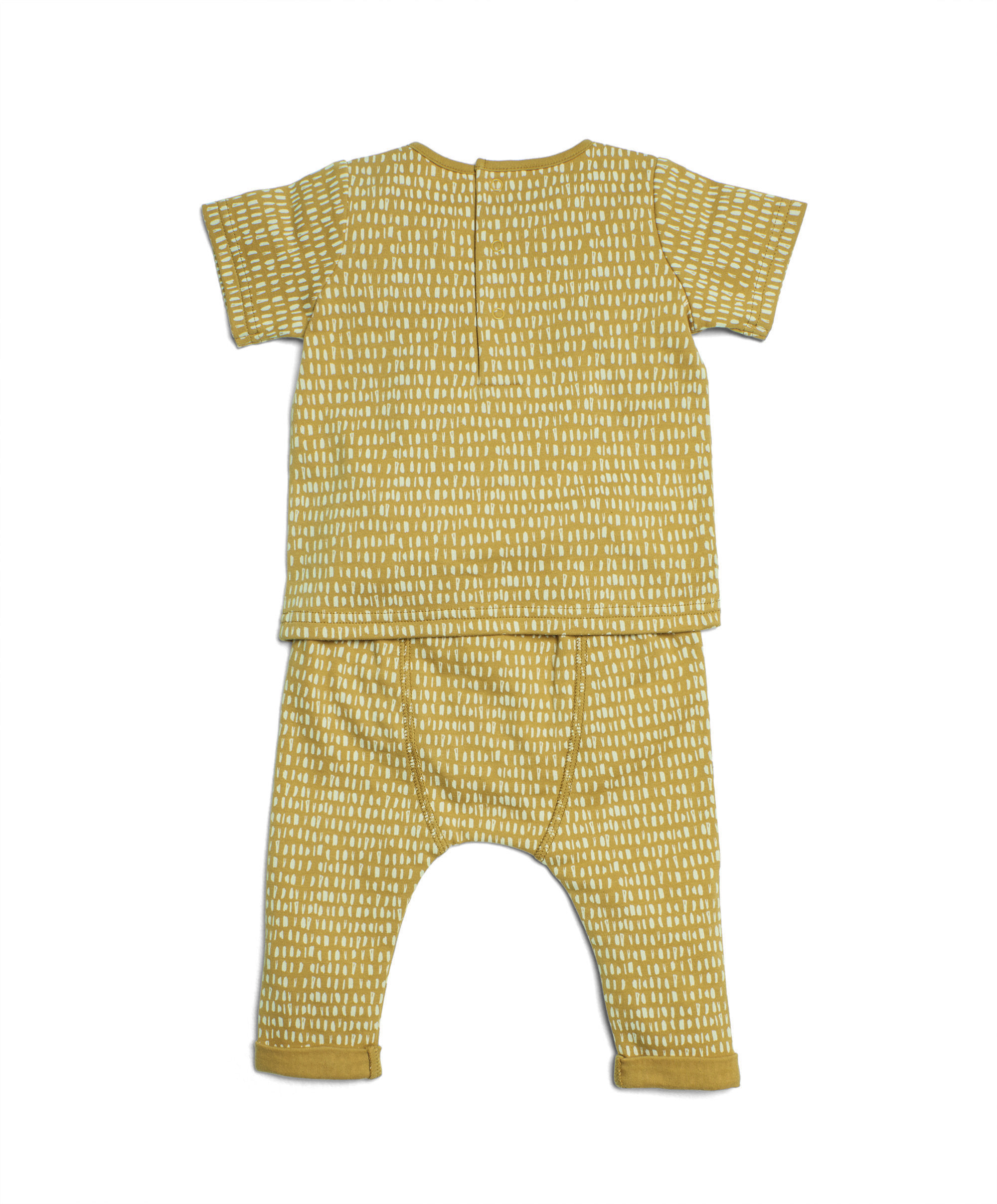 Mustard Print Jersey Outfit Set image number 2