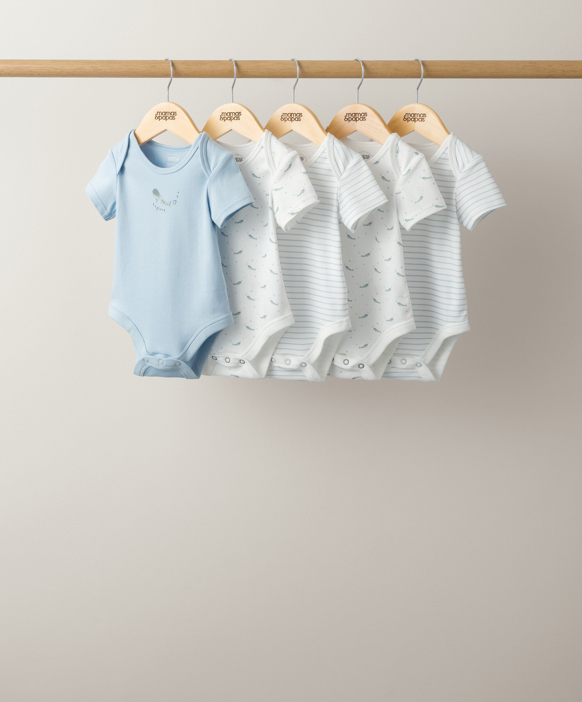5 Pack Whale Bodysuits image number 1
