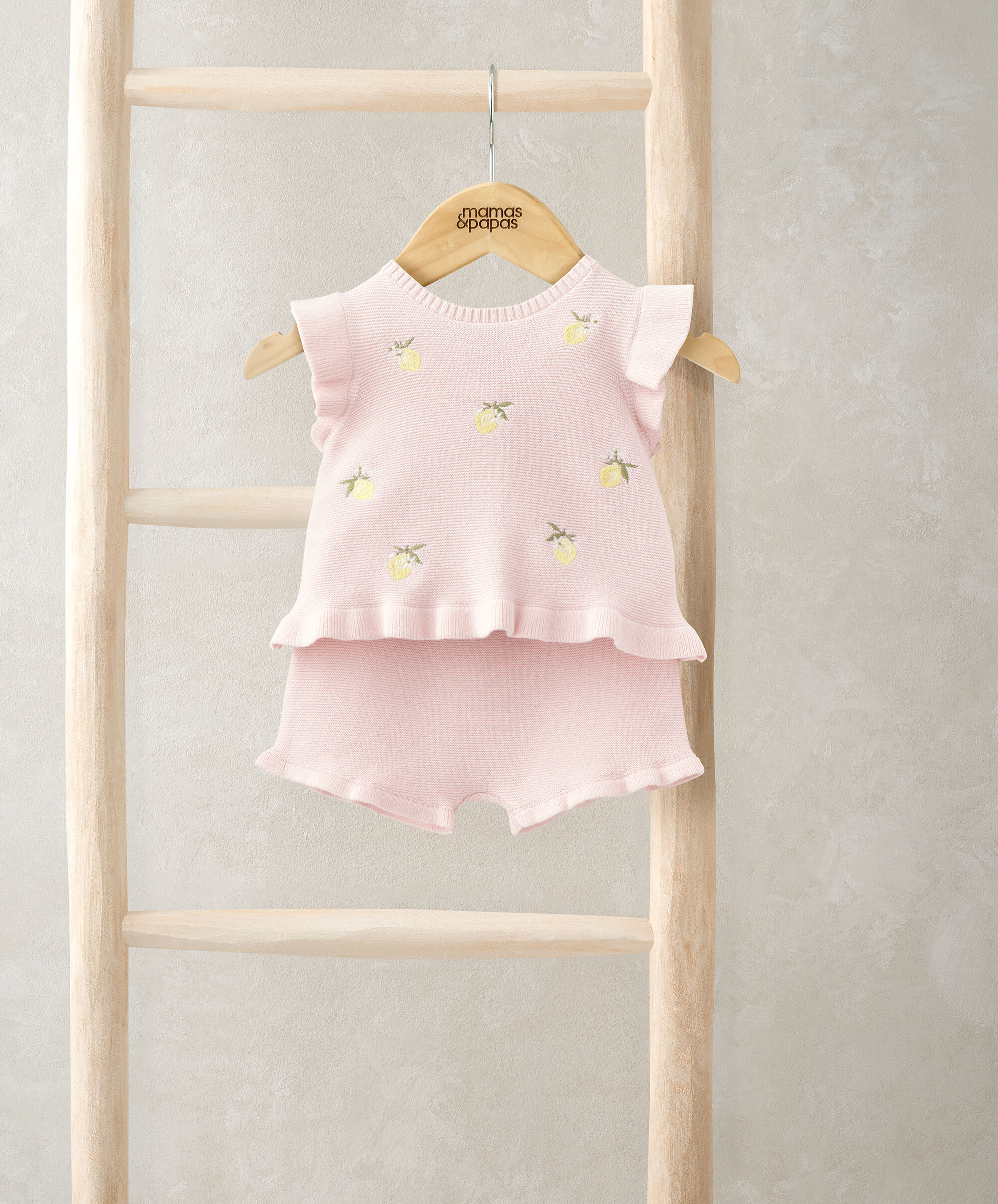 2 Piece Embroidered Knit Set